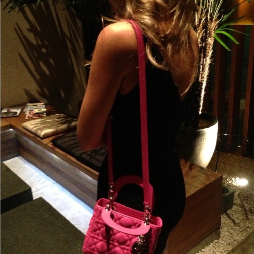 Mini Lady Dior classic bag pink - Picture 6 of 13